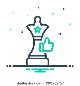 Colorful icon for success strategy