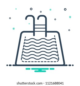 colorful icon for swimming pool