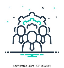 Colorful icon for teamwork