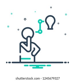 Colorful icon for think
