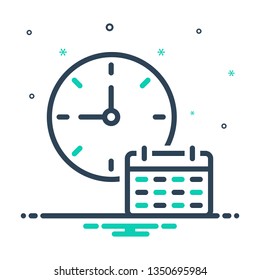 Colorful icon for time table