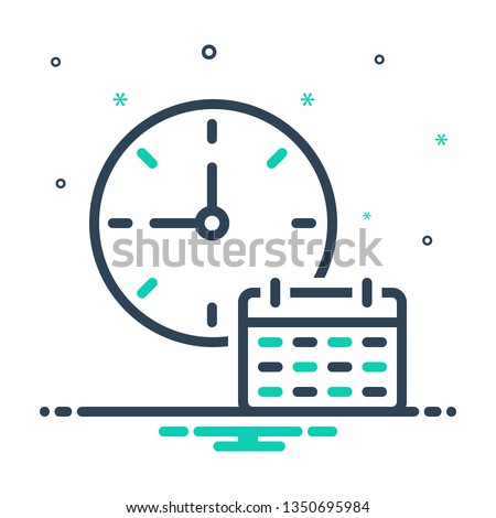Colorful icon for time table