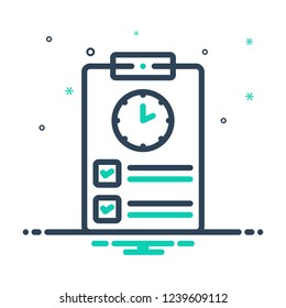 Colorful Icon For Timesheet