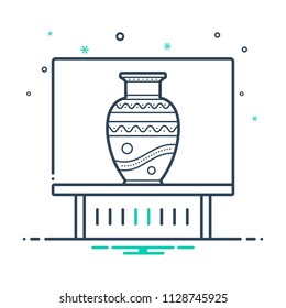 colorful icon for vase exhibit
