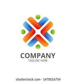 colorful icon vector logo design
