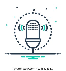 colorful icon for voice recognition