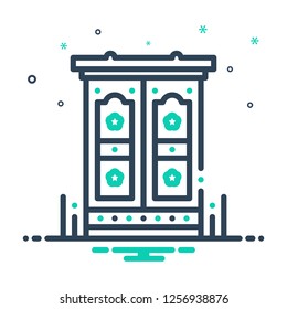 Colorful icon for wardrobe
