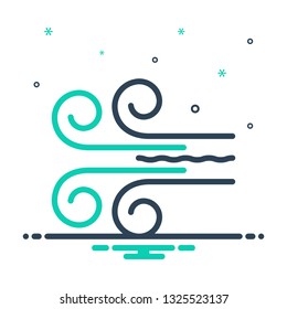 Colorful icon for wind