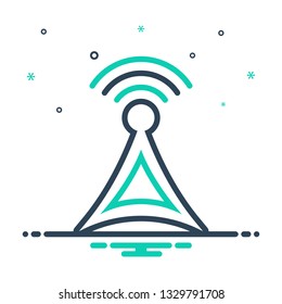 Colorful icon for wireless