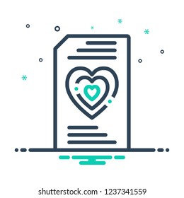 Colorful icon for wishlist