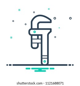 colorful icon for wrench