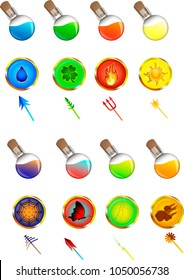 colorful icons are ideal for mini games or design sites.