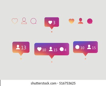 Colorful icons. Vector illustrations, eps10. Web icon set. Trendy modern like icons.