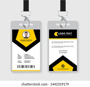 Colorful id card template vector