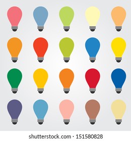 colorful idea bulb background