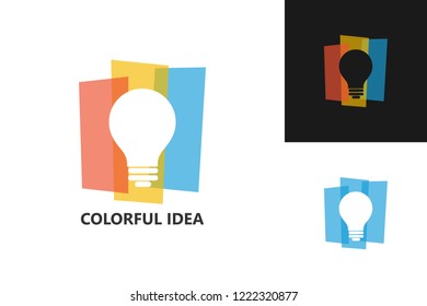 Colorful Idea Logo Template Design Vector, Emblem, Design Concept, Creative Symbol, Icon