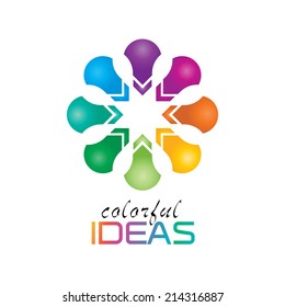 Colorful ideas, abstract design element, business concept icon design.
