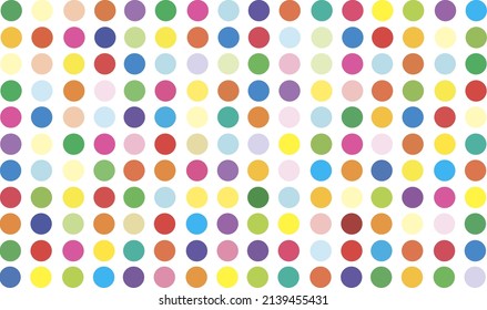 Colorful Identical Circles Minimalism Positive Multicolor Stock Vector ...