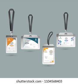Colorful Identification Card Set. 