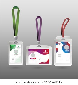 Colorful Identification Card Set. 