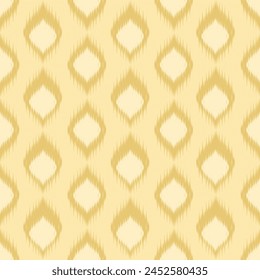 Colorful Ikat embroidery.geometric ethnic oriental seamless pattern traditional on yellow background.Aztec style,abstract,vector,illustration.design for texture,fabric,clothing,wrapping,carpet,print.