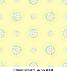 Colorful Ikat Geometric Star Pattern Abstract Texture Background. Seamless. Tile. Modern. Wallpaper. Illustration