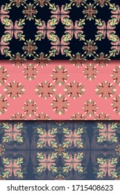 Colorful Ikat ornamentel seamless pattern for textile, wallpaper, card or wrapping paper