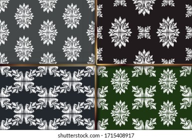 Colorful Ikat ornamentel seamless pattern for textile, wallpaper, card or wrapping paper