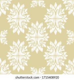 Colorful Ikat ornamentel seamless pattern for textile, wallpaper, card or wrapping paper