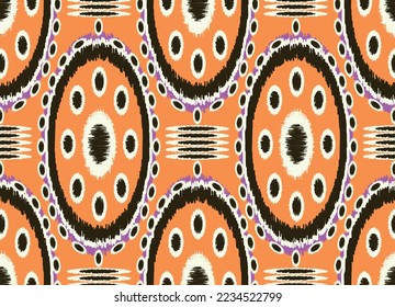 colorful Ikat pattern Seamless Background Pattern digital printing textile illustration.