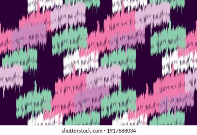 colorful ikat seamless pattern Geometric ethnic oriental  traditional embroidery style.Design for background,carpet,mat,wallpaper,clothing,wrapping,Batik,fabric,Vector illustration.