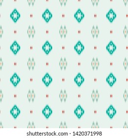 Colorful  ikat seamless pattern on background 