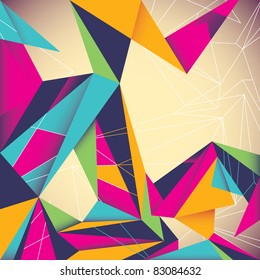 Colorful illustrated abstraction. Vector illustration.