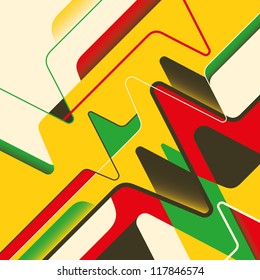 Colorful illustration with abstract composition. Vector illustration.