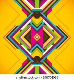Colorful illustration with abstract objects. Vector illustration.