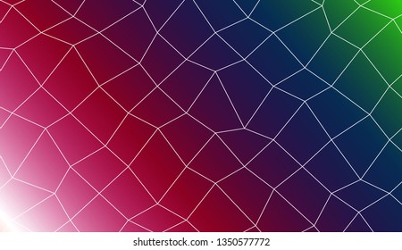 Colorful illustration in abstract polygonal mesh style with gradient. Modern design for you business, project. Vector illustration