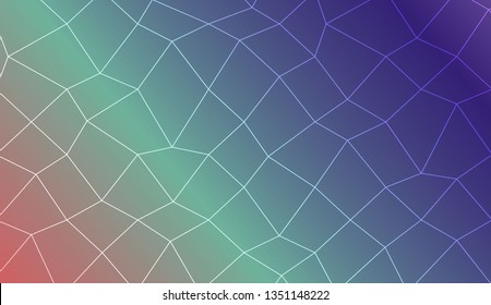 Colorful illustration in abstract polygonal mesh style with gradient. Modern pattern for a brand book. Vector illustration