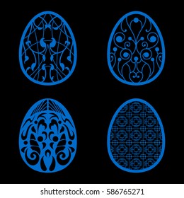 Colorful illustration background with beautiful Easter eggs. Happy Easter. Vector design.