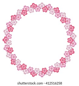 Colorful illustration background, invitation or greeting card template with beautiful sakura spring flowers. Cherry floral ornament. Vector design.