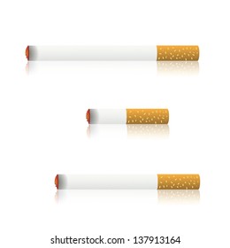 colorful illustration with burning cigarettes for your design