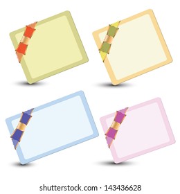 colorful illustration with cards for your design