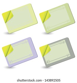 colorful illustration with cards for your design