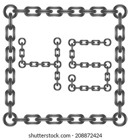 colorful illustration with chain numbers  on a white background  for your design