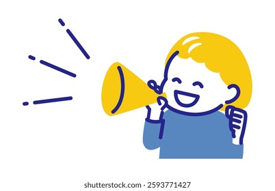 colorful illustration of cheering kids