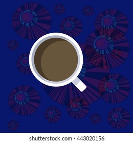 Colorful illustration of the coffee. Menu element for cafe or restaurant.