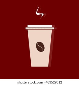 Colorful illustration of the coffee. Menu element for cafe or restaurant.
