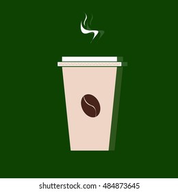 Colorful illustration of the coffee. Menu element for cafe or restaurant.