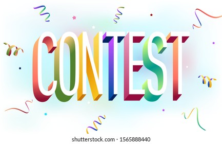 Colorful illustration of "Contest" word