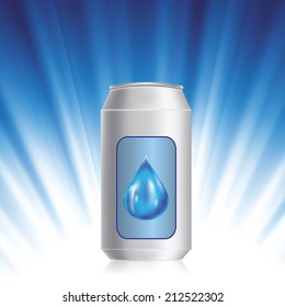 colorful illustration with drink can on a white background