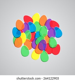 Colorful illustration for Easter, vector
